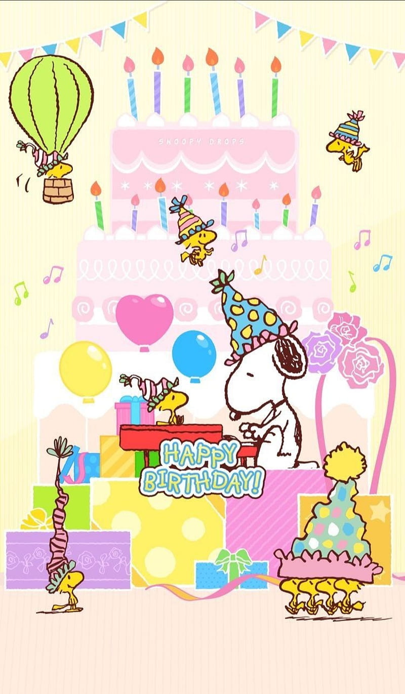800x1371 Snoopy, birtay, happy birtay, peanuts, snoopy, HD phone wallpaper