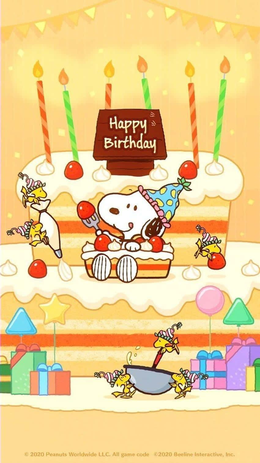 850x1511 Download It's His Birthday, Celebrate with Charlie Brown! Wallpaper