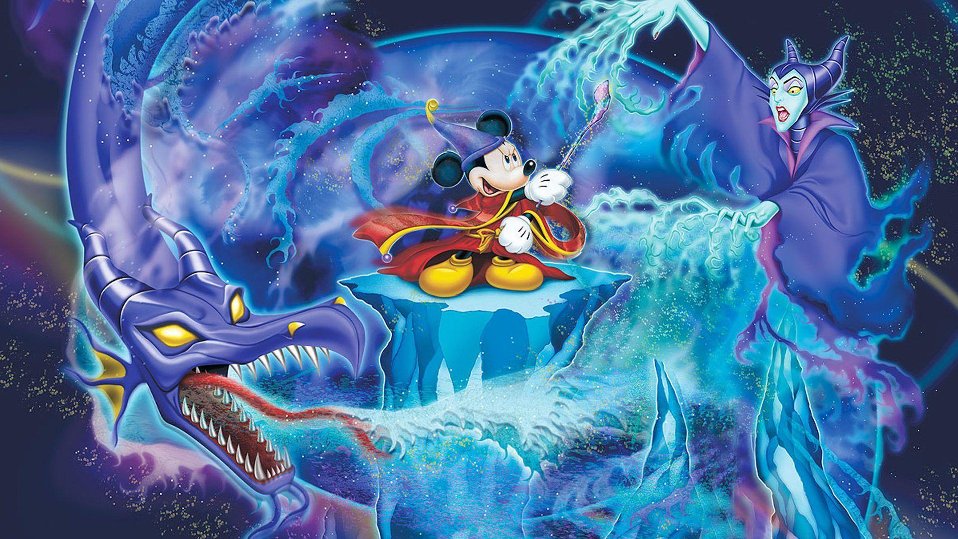 1920x1080 Mickey Mouse Cartoons Battle Against Evil Fine Art Walt Disney