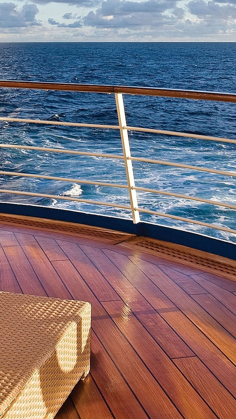 800x1422 Back Deck, aft, bonito, ocean, sea, ship, stern, HD phone wallpaper