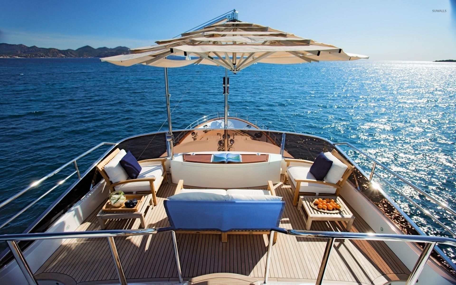 1920x1200 Luxurious yacht deck wallpaper wallpaper
