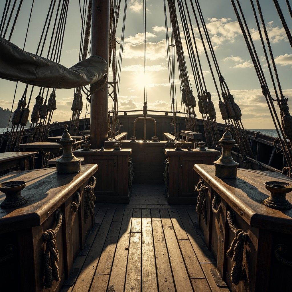 1024x1024 Free Sailing Ship Deck Image, Ship, Deck
