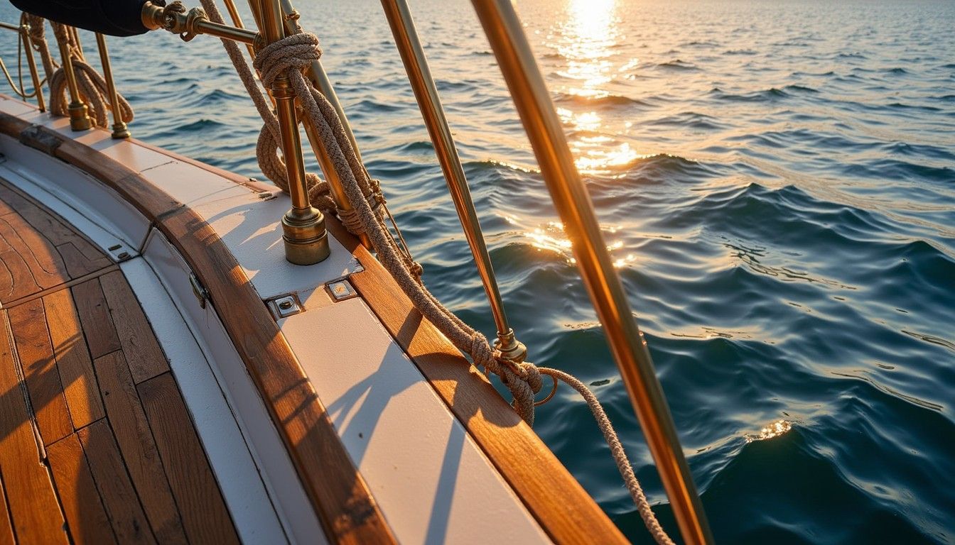1344x768 Free Sailing into Sunset Image, Sunset, Sea