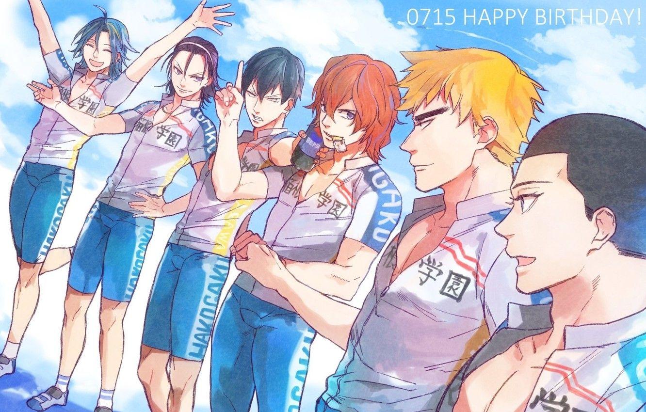 1332x850 Wallpaper anime, art, guys, Cowardly cyclist, Yowamushi Pedal