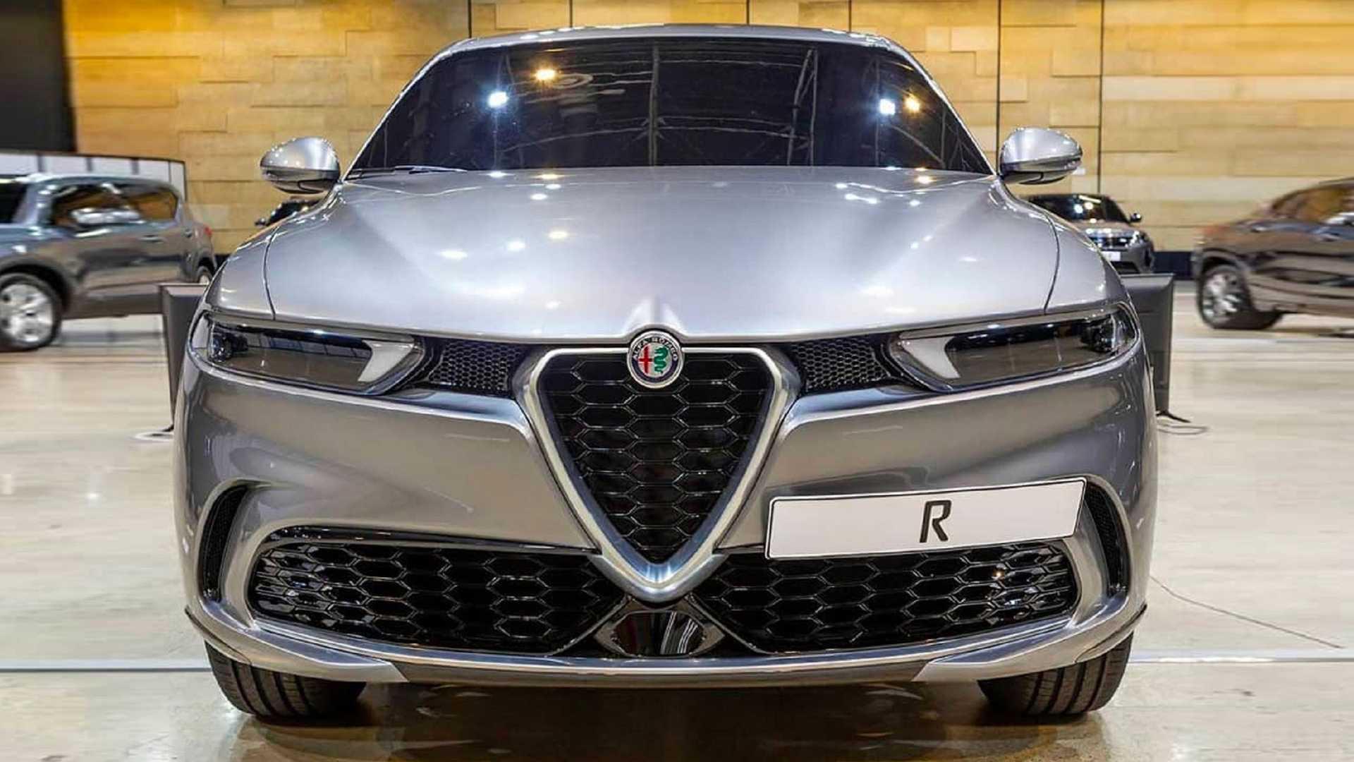 1920x1080 Alfa Romeo Tonale, the first photo of the series model. Front