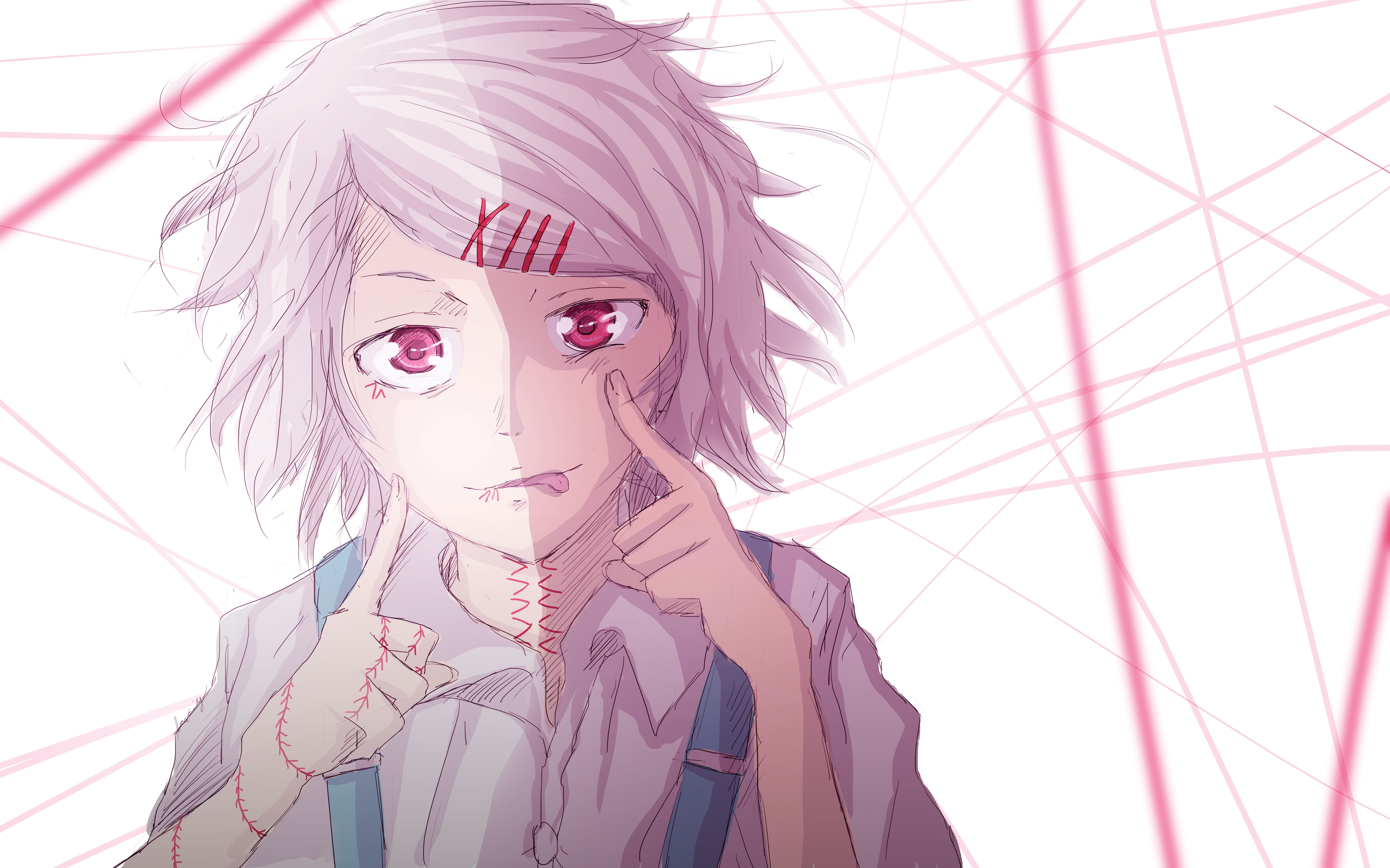 7047x4403 Wallpaper Male Anime Character With Pink Hair, Background Free Image