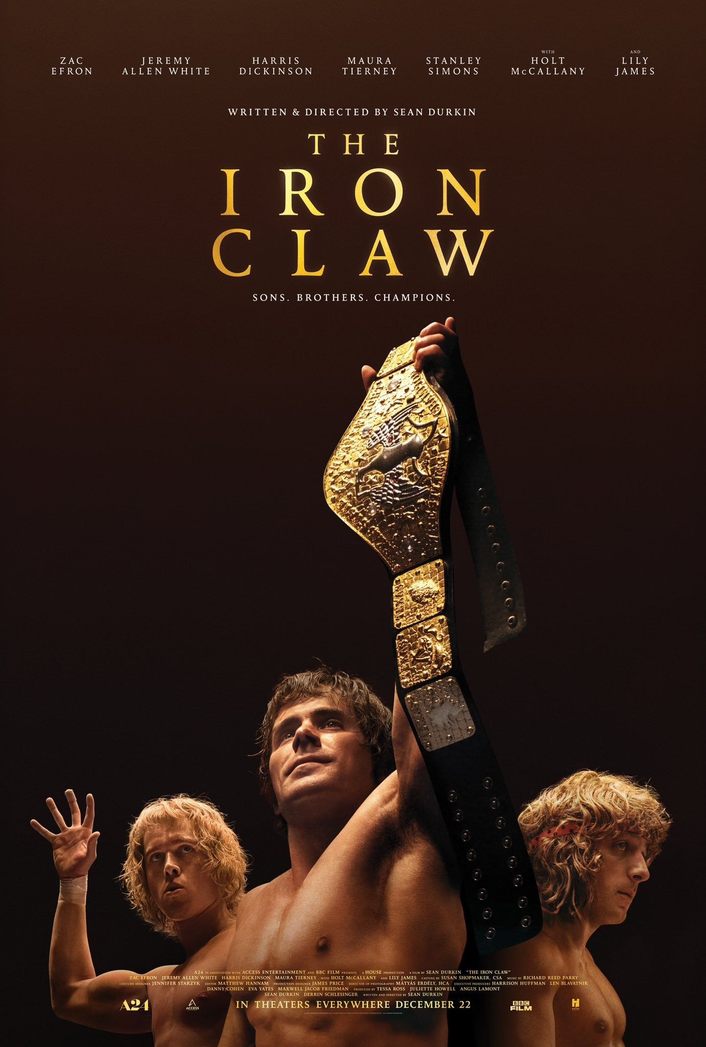 1382x2048 Official Poster for 'The Iron Claw'