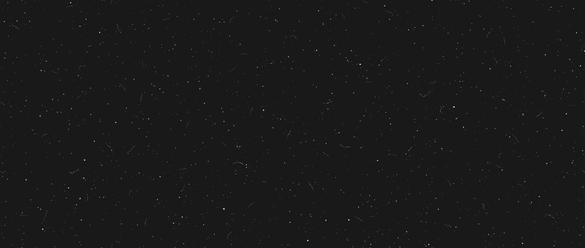 1920x815 White speckles on black background. Seamless dust noise film texture. Old grunge particles, scratches, fibers, flecks repeating wallpaper. Vintage rough dirt overlay. Grit sand speck effect