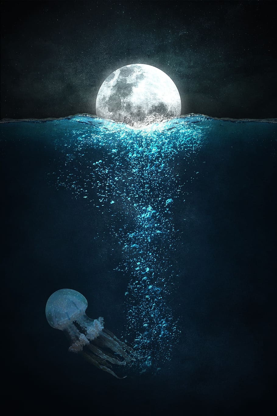 910x1365 Deep blue sea 1080P, 2K, 4K, 5K HD wallpaper free download