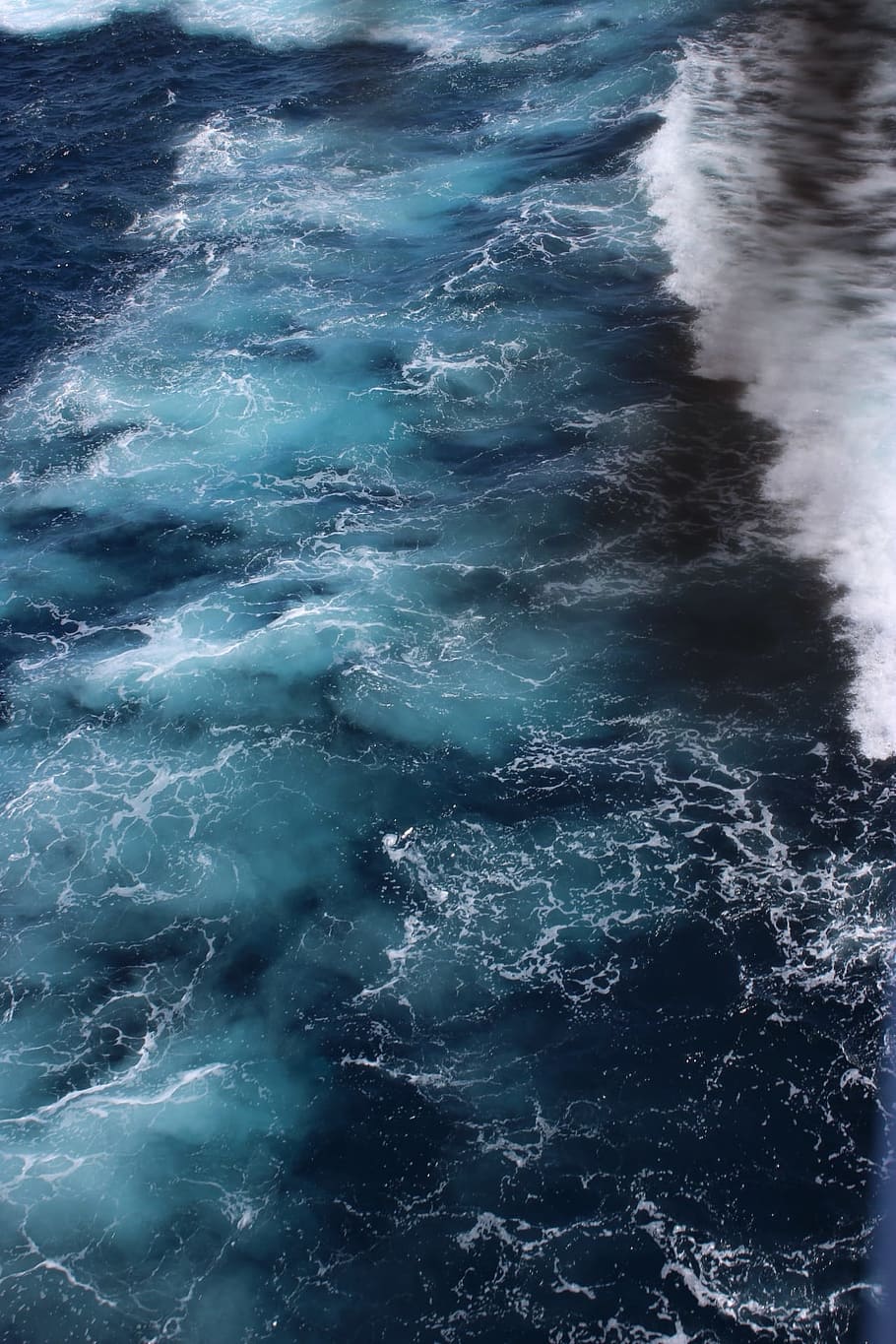 910x1365 blue, beach waves, daytime, blue beach, waves, mar, ocean, water, nature, deep sea, strong