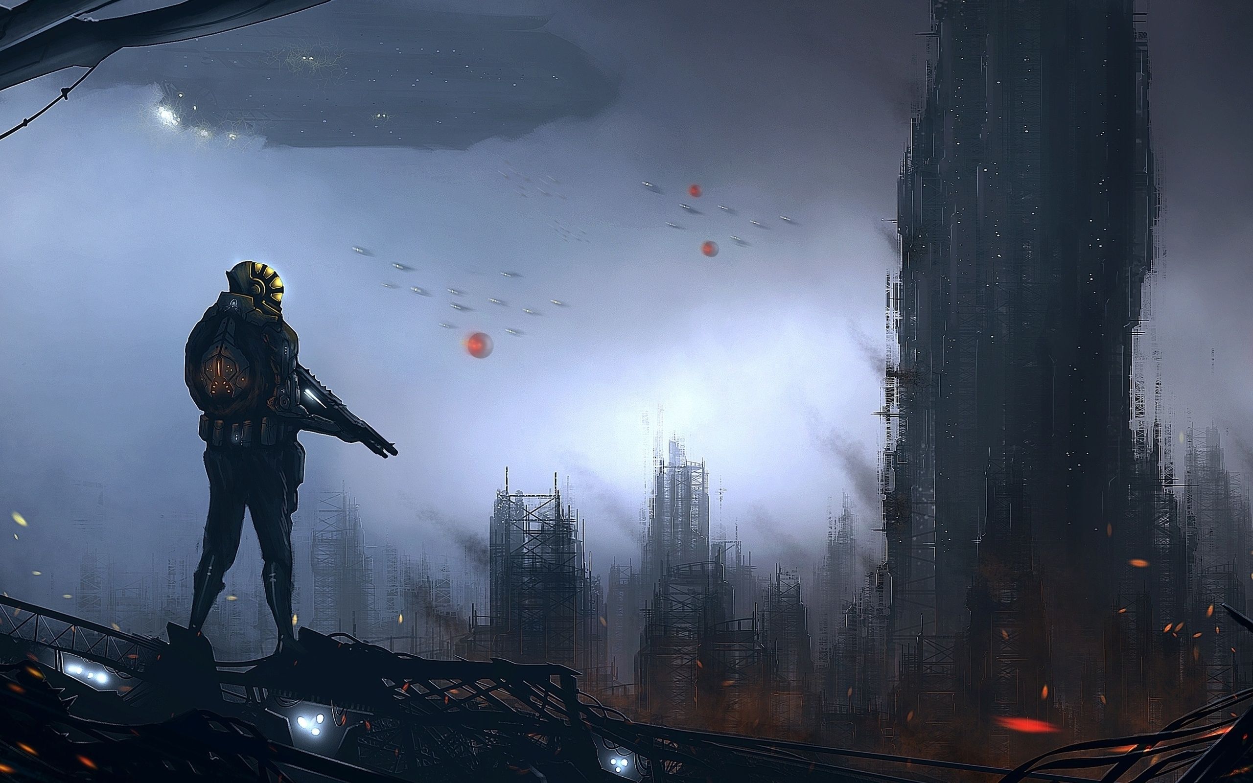 2560x1600 Wallpaper Smoke, Sky, Visual Effects, Cloud, Apocalypse, Background Free Image