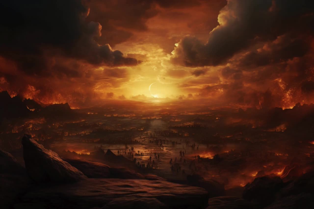 1280x852 Apocalypse Digital Backdrop for End of the World Composite Image Hot Purgatory Digital Background for Chaotic Supervillain Evil Plot