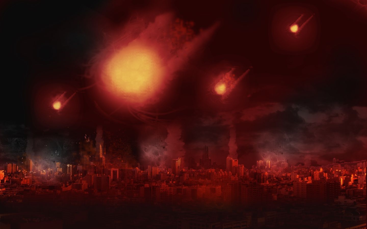 1440x900 Gallery 91 Inc.: Photohop Tutorial: Apocalyptic Meteor Secene