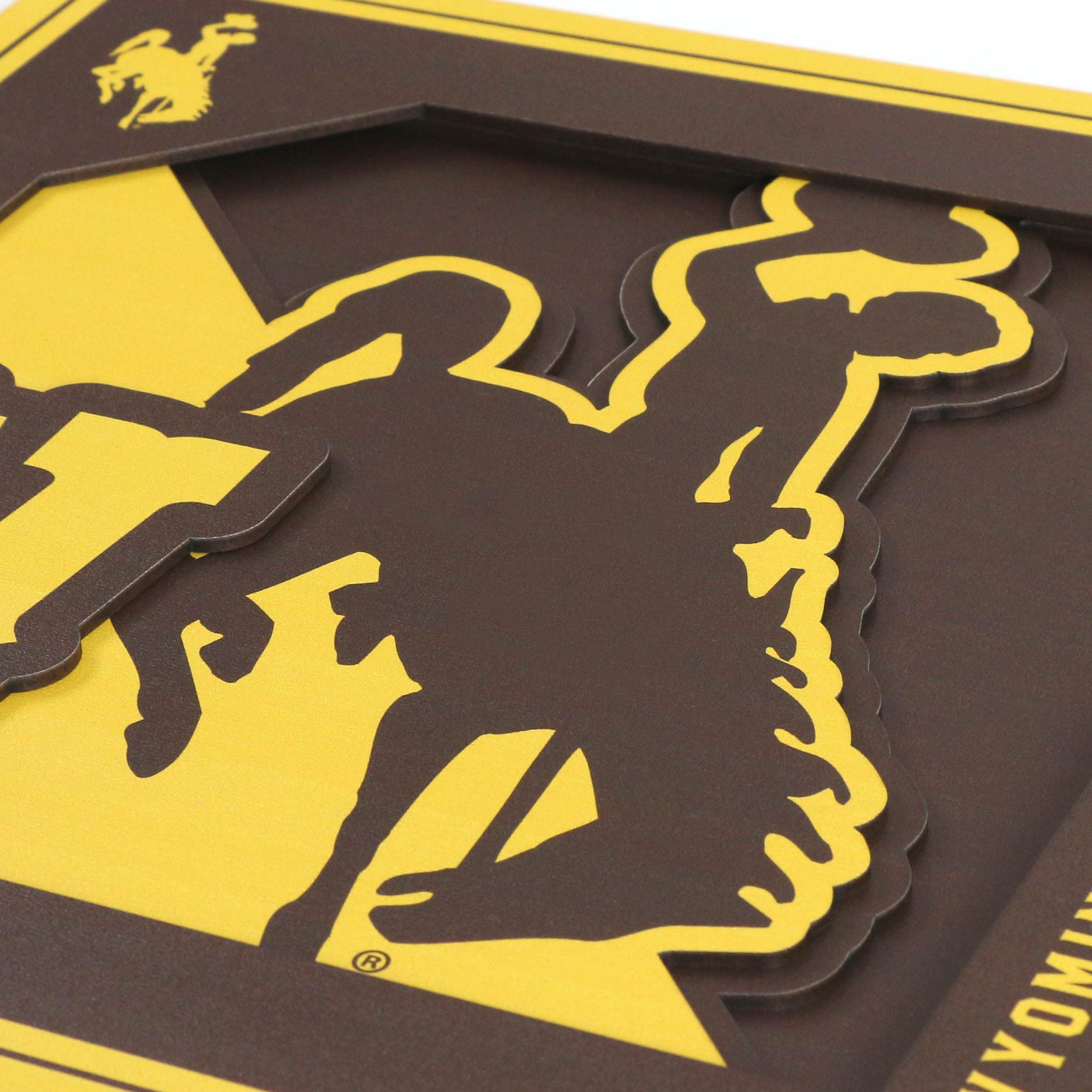 2500x2500 YouTheFan NCAA Wyoming Cowboys 3D Logo Series Wall Art : YouTheFan: Sports & Outdoors