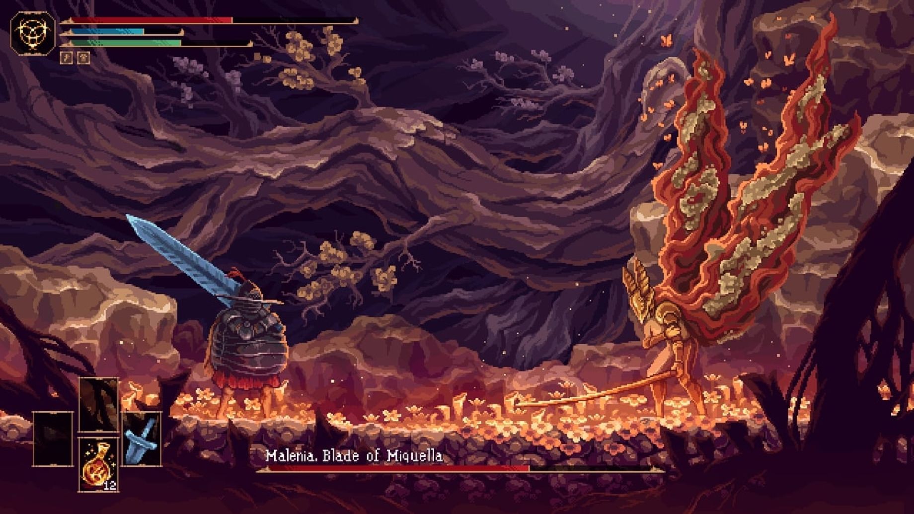 1840x1035 Elden Ring Reimagined as a 2D Pixel Art Game