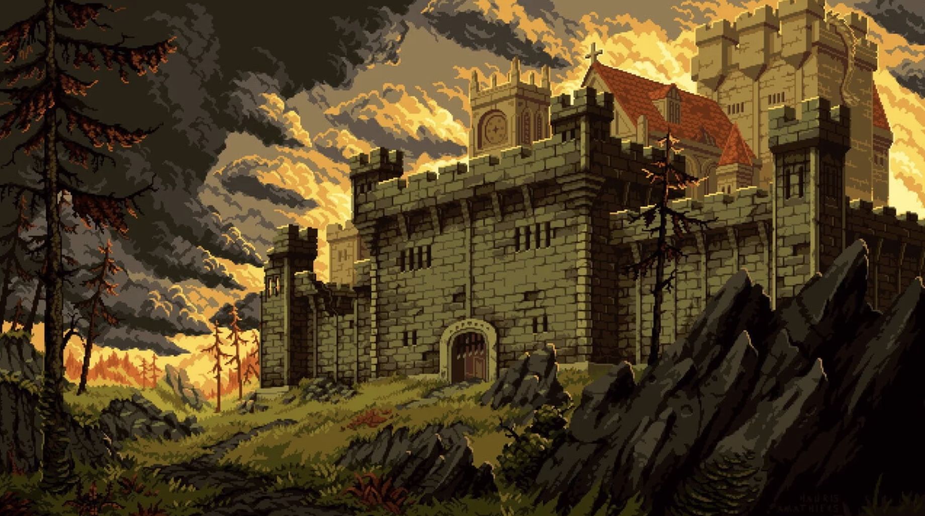 1840x1027 Elden Ring Reimagined as a 2D Pixel Art Game