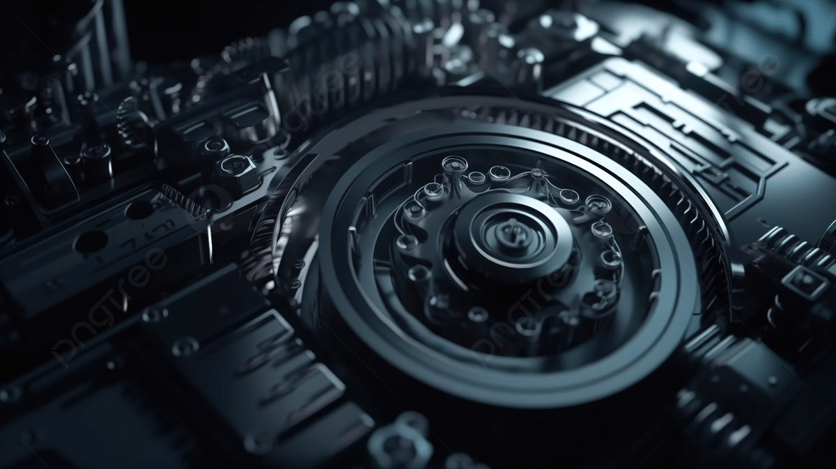 1200x673 Photo Of A Mechanical Engine On A Black Background, 3D Machine Technology Background With Dark Color Premium Image, HD Photography Photo, Technology Background Image And Wallpaper for Free Download