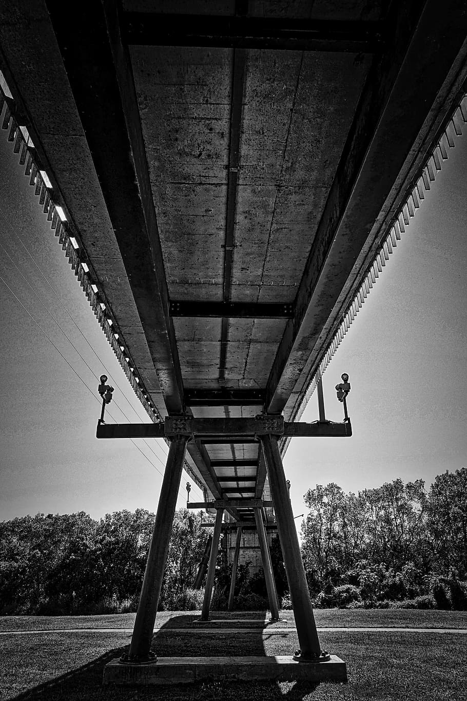 910x1365 HD wallpaper: bridge, span, suspension, construction, structure, engineering