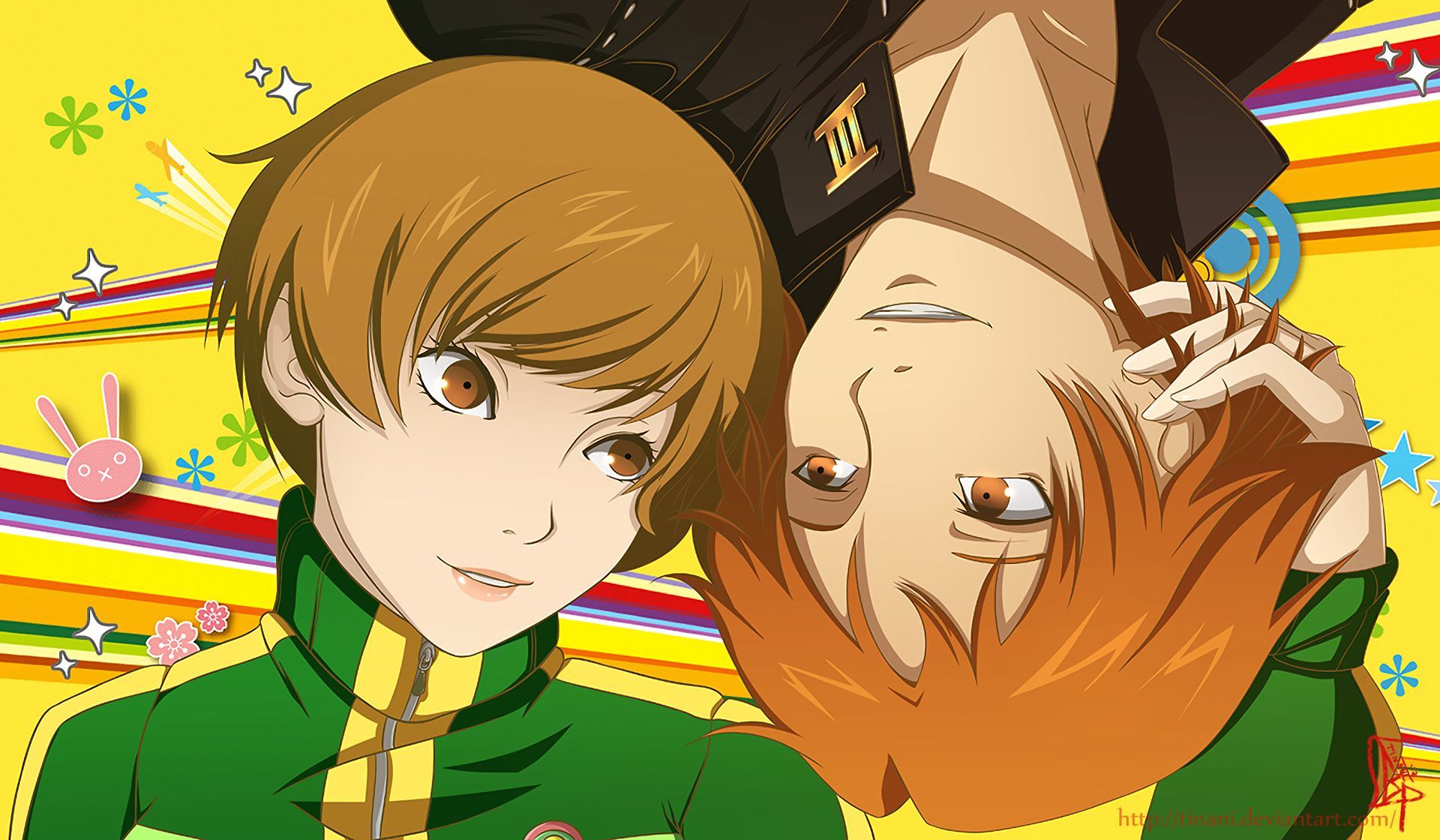 1920x1120 Phone wallpaper: Video Game, Chie Satonaka, Seta Souji, Yosuke Hanamura, Yukiko Amagi, Persona 4 1435566