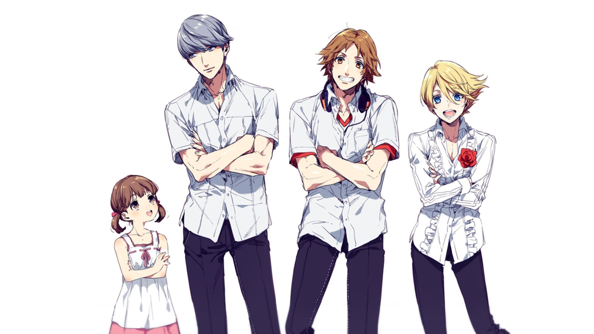 1920x1080 Persona 4 Heroes Unite: Yu, Yosuke, Nanako & Teddie HD Wallpaperx1080
