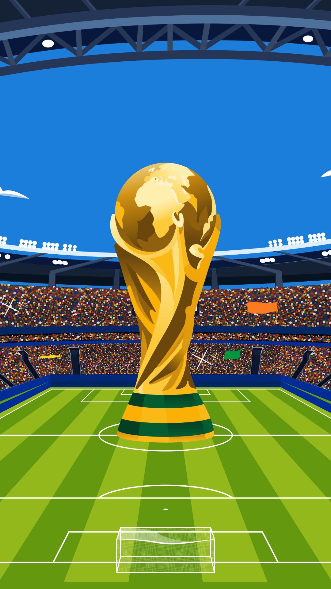 1080x1920 World Cup 2026 Trophy Phone Illustration
