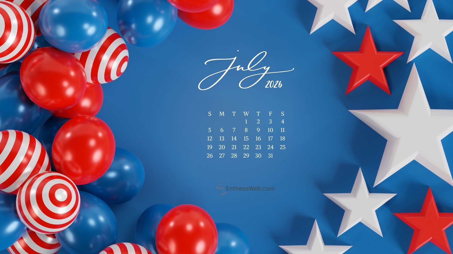 1920x1080 July 2026 Desktop Wallpaper Calendar