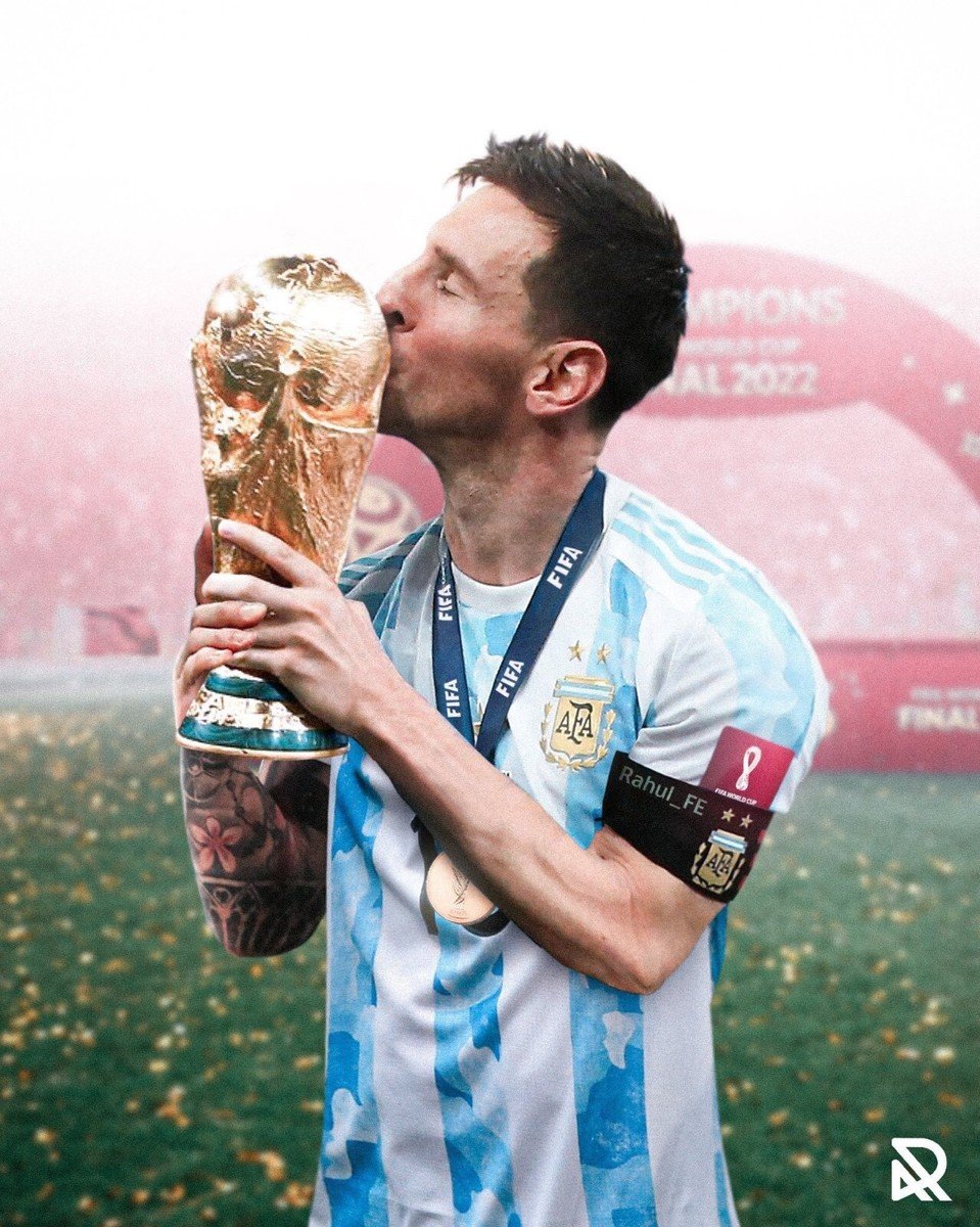 959x1200 LIONEL MESSI KISSING WORLDCUP FRAMED CANVAS WALL ART DECOR ABSTRACT 20X30 INCH