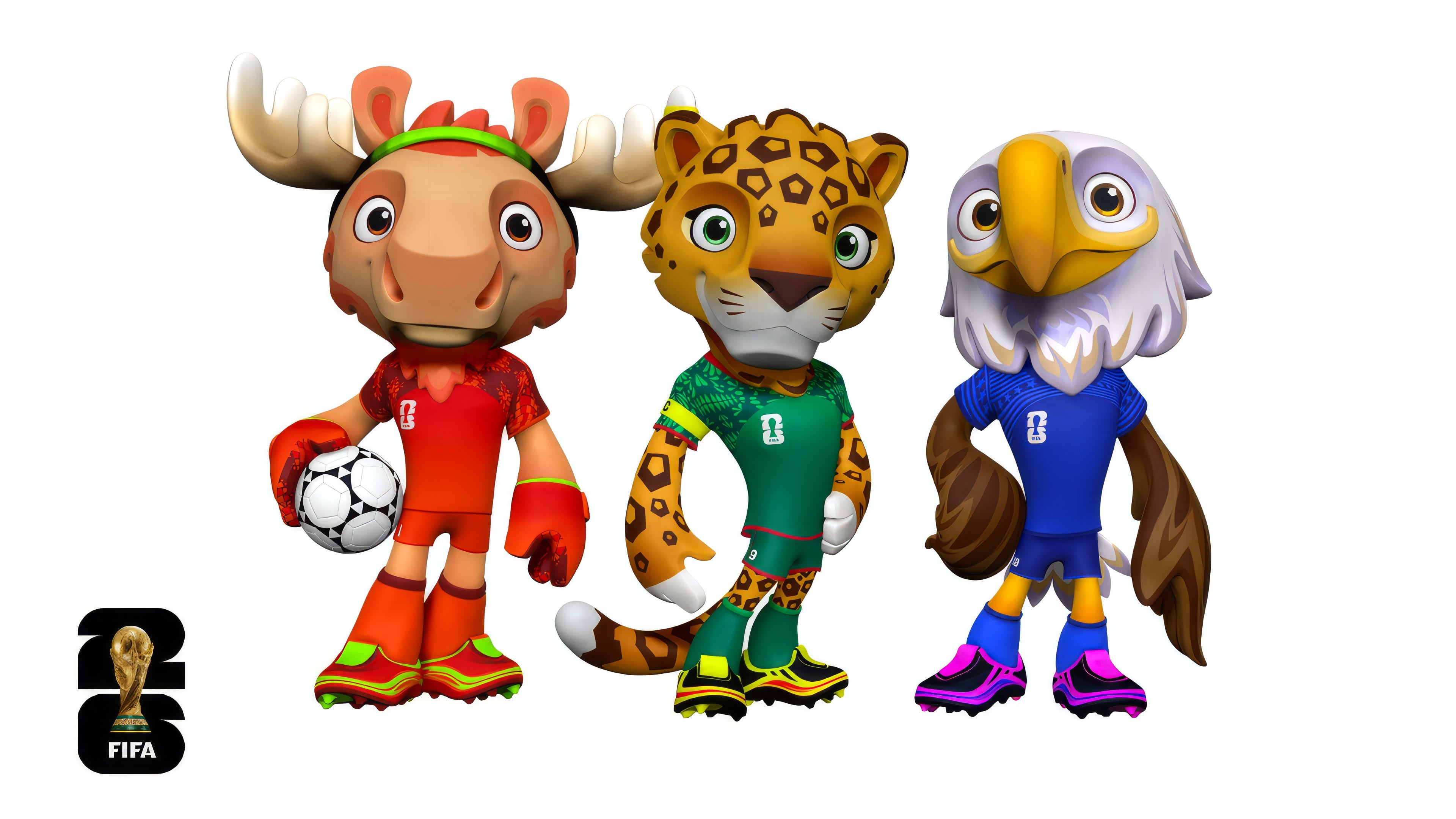 3840x2160 FIFA World Cup 2026 Mascots Wallpaper 4K for Desktop