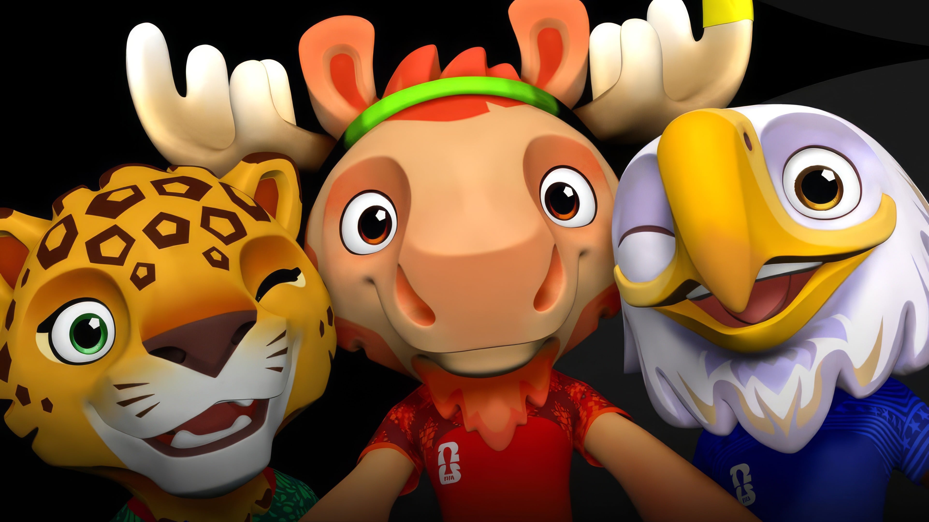 3844x2162 FIFA World Cup 2026 Mascots Wallpaper 4K for Desktop