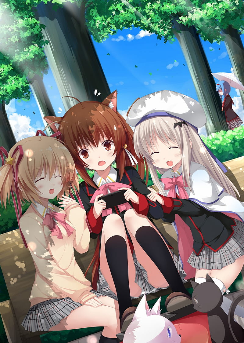 800x1123 Little Busters!, anime girls, Natsume Rin, Noumi Kudryavka, Kamikita Komari, HD phone wallpaper