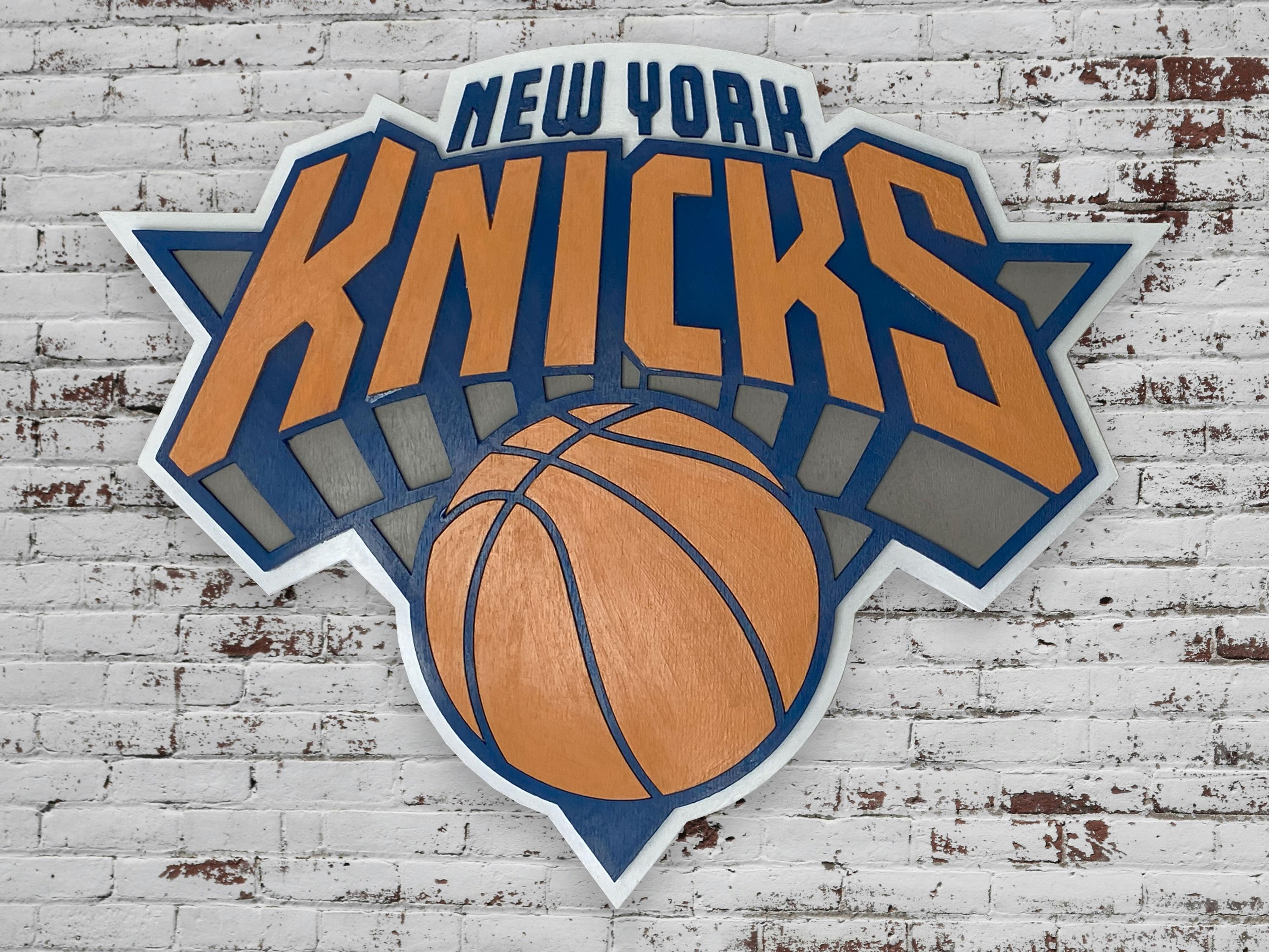 3000x2250 NEW YORK KNICKS Nba Logo Wooden 3D Art, Plywood Wall Decor
