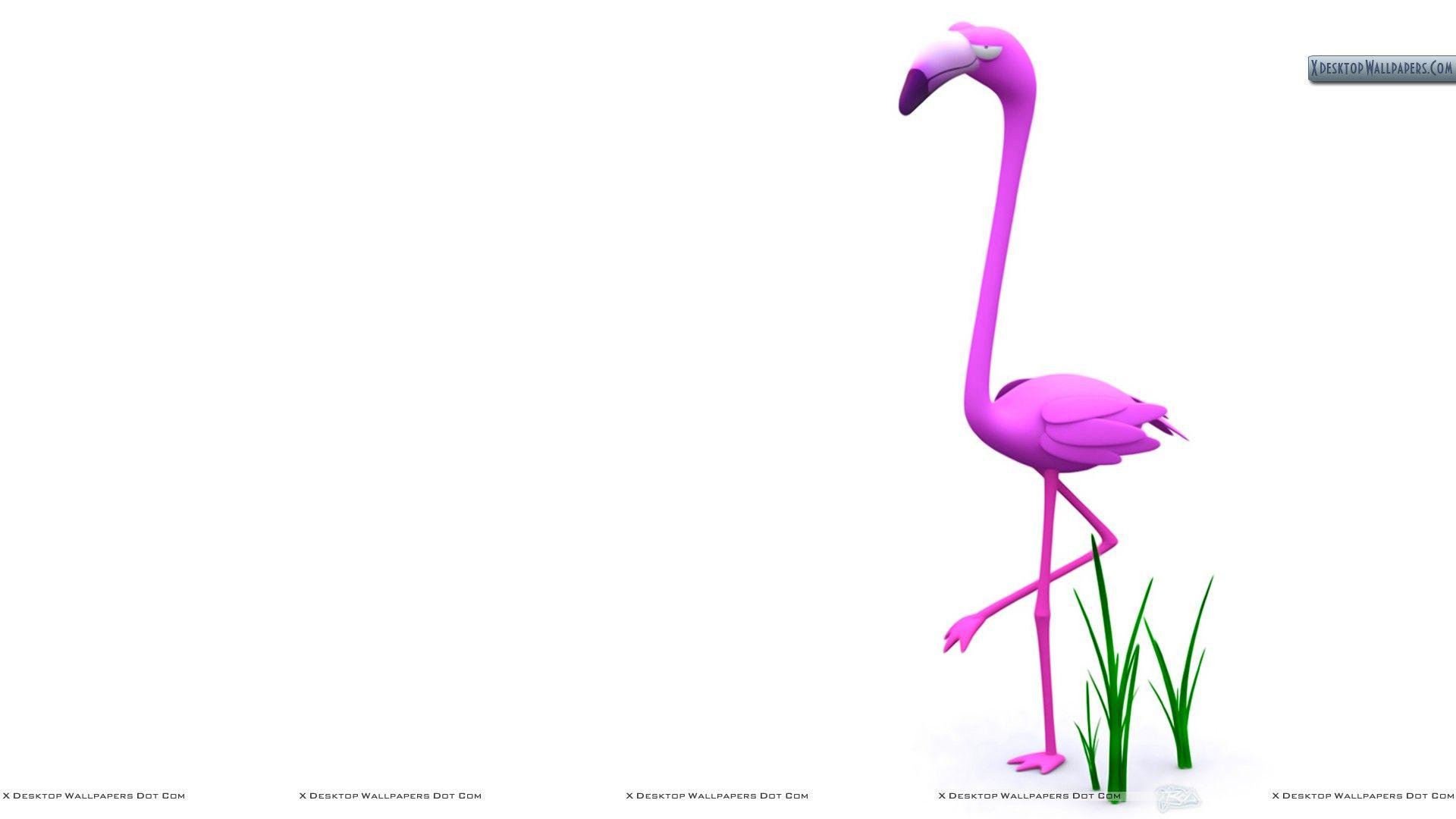 1920x1080 3D Flamingo character Wallpaper