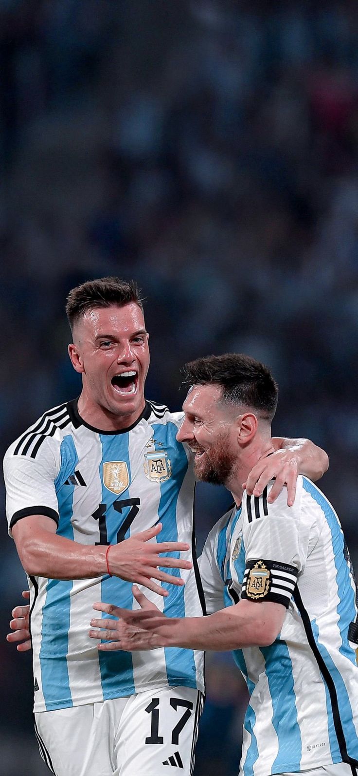 736x1593 4k Wallpaper Messi and Lo Celso Argentina 2023