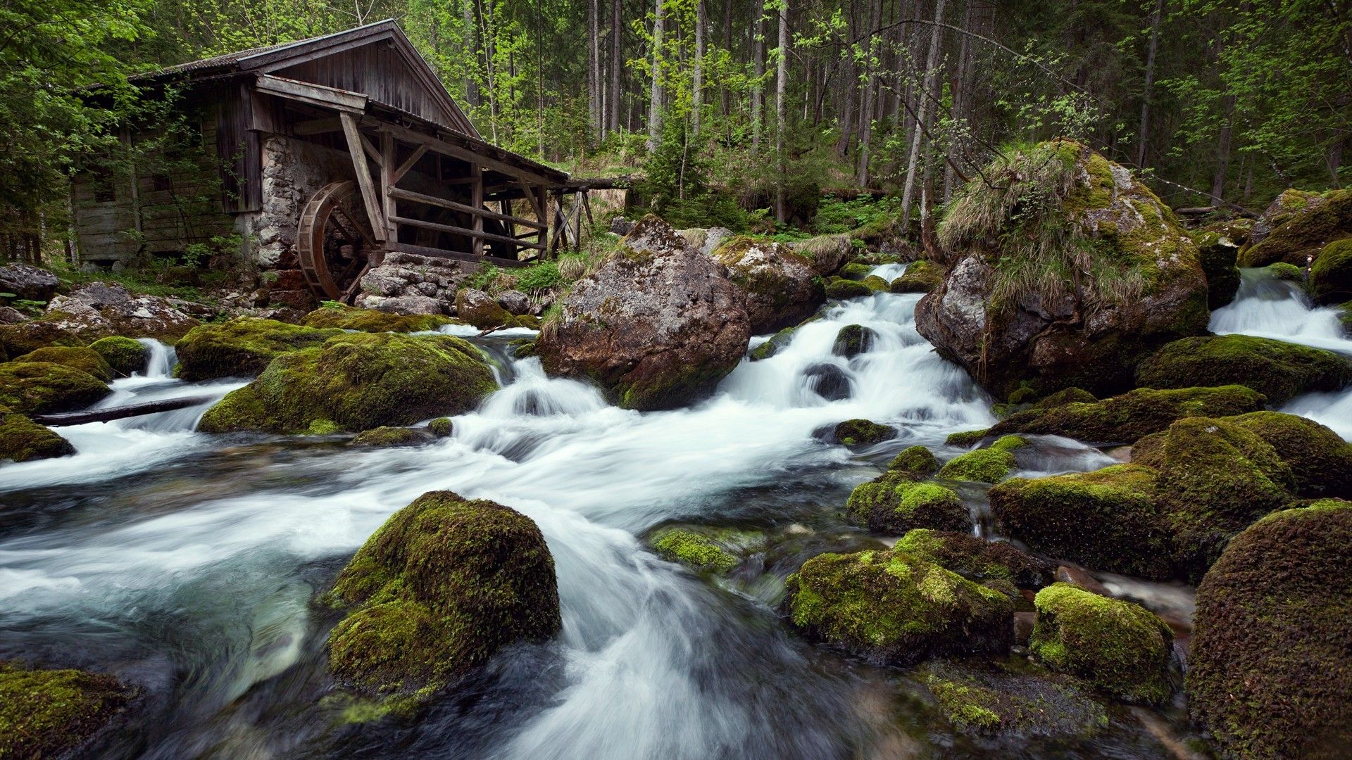 1920x1080 cabin, Long exposure, Water, Forest Wallpaper HD / Desktop and Mobile Background