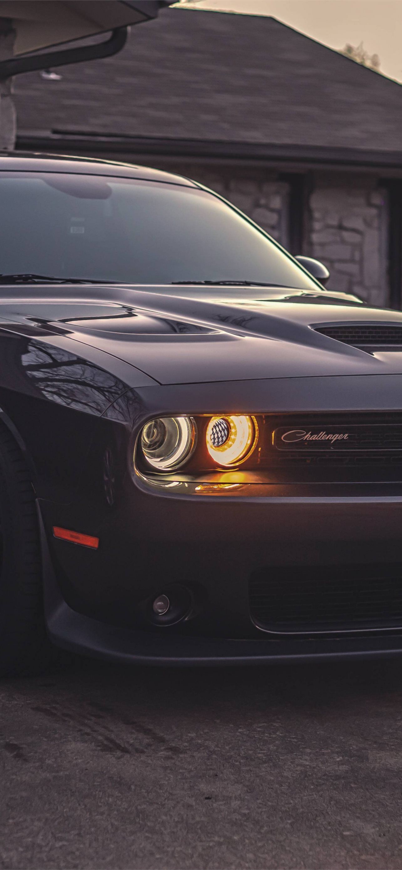 1284x2778 dodge challenger HD iPhone Wallpaper Free Download