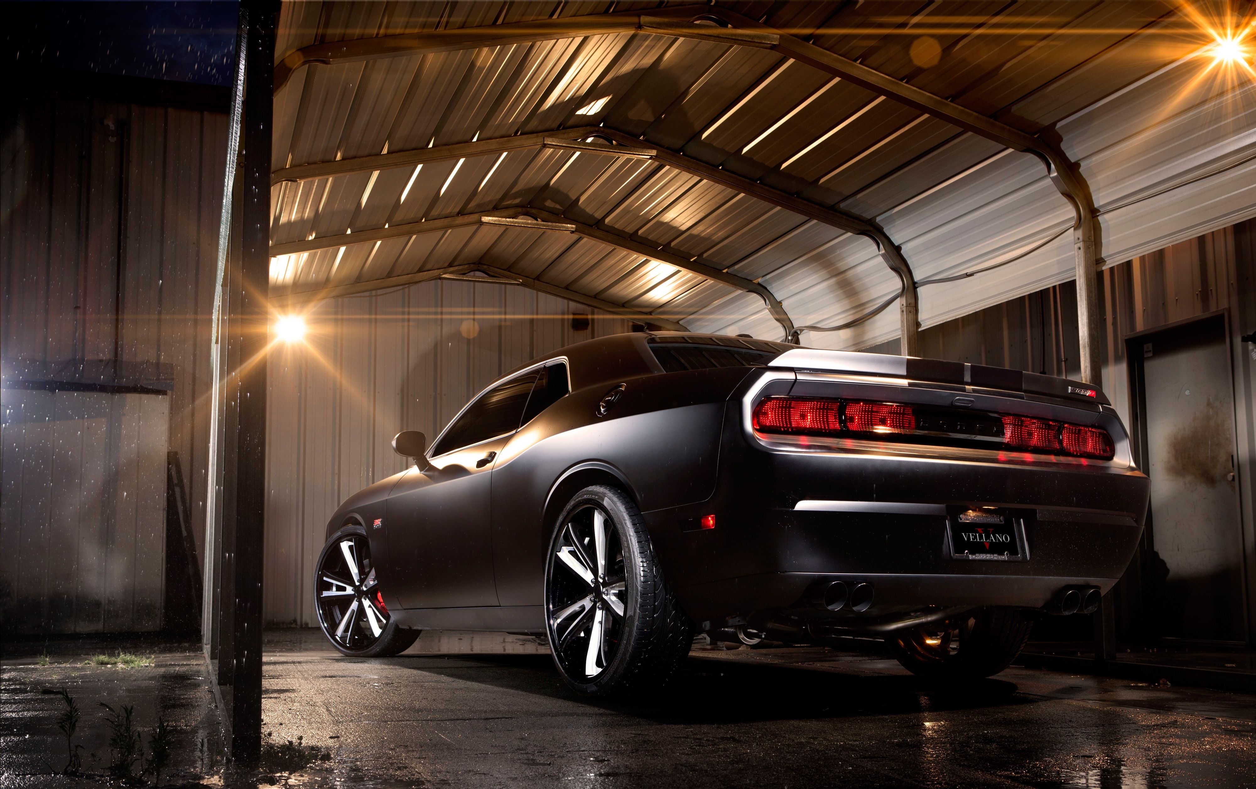 4000x2512 Wallpaper machine, auto, night, tuning, garage, Dodge, Challenger for mobile and desktop, section dodge, resolution 4000x2512