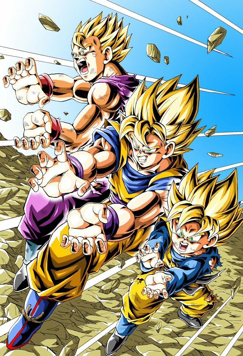 821x1199 Goku Family Wallpaper