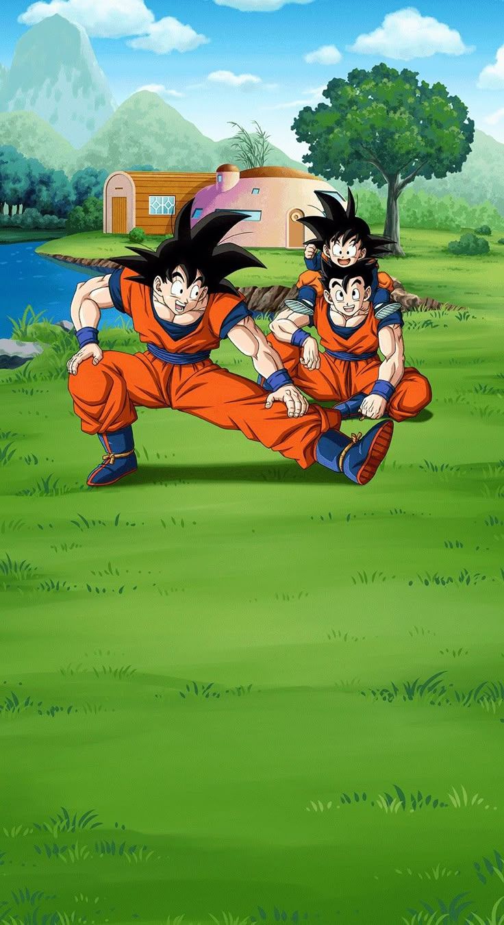 736x1350 Goku Family wallpaper dokkan battle