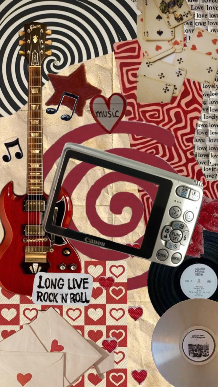 736x1308 vintage #vibes #music #art #wallpaper #red #redaesthetic #musicshuffle #rock