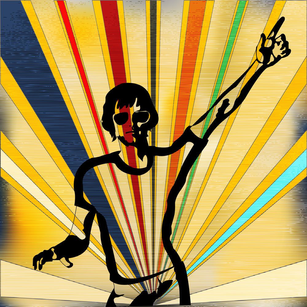 1000x1000 Disco Vibes Music Wallpaper