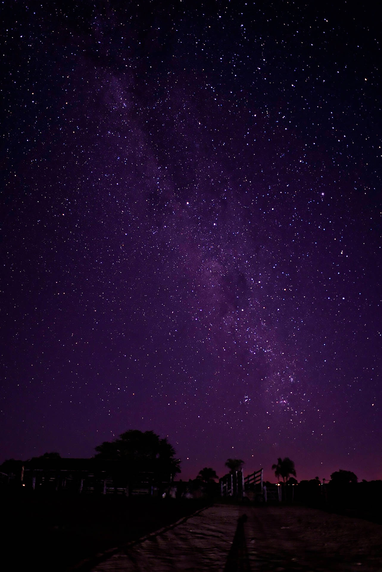 1283x1920 Dark Purple Sky Wallpaper