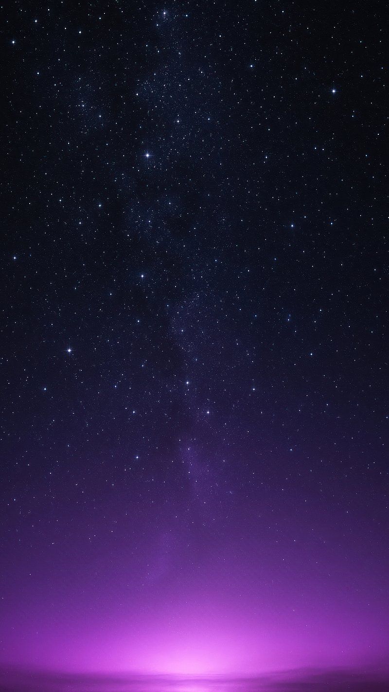 800x1422 Stunning purple starry sky wallpaper