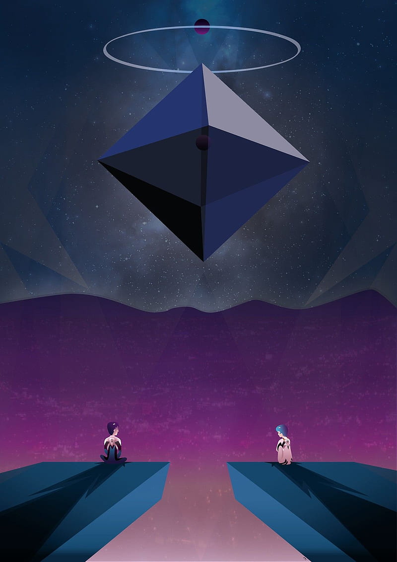800x1131 Ramiel, anime, evangelion, sky, HD phone wallpaper