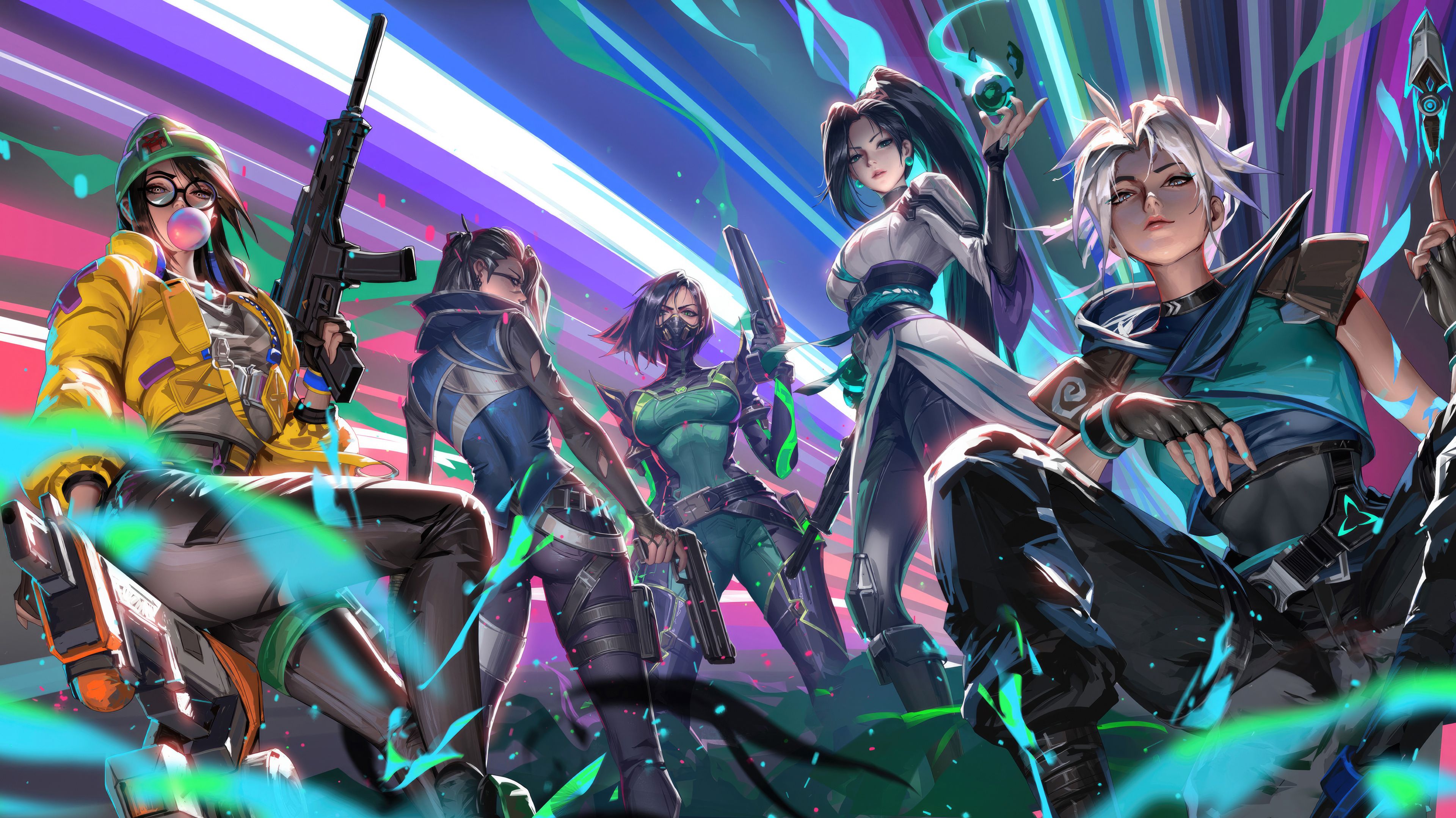 3840x2160 Valorant Wallpaper 4K, Girls, Viper, Sage, Jett, Killjoy