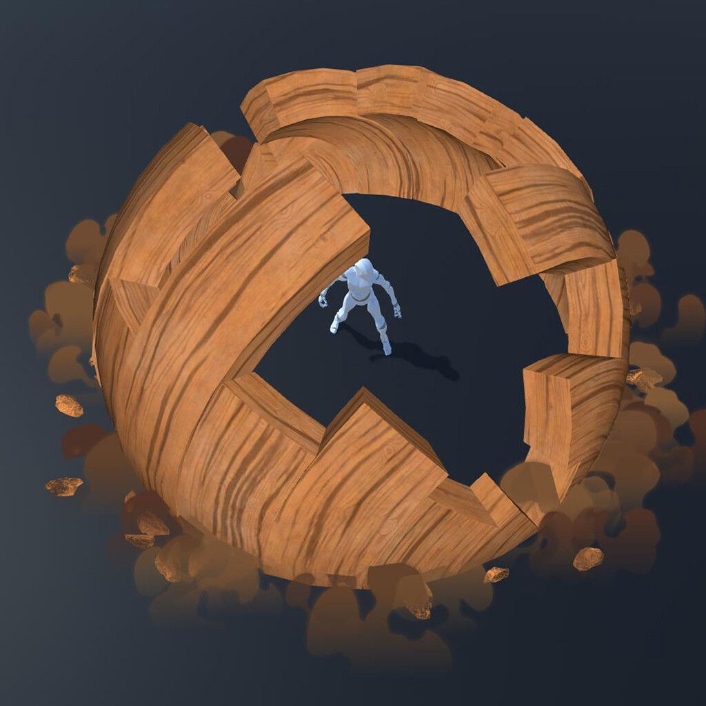 1024x1024 Yamato: Mokujoheki / Wood style: Doomed Wall. Game VFX like in anime Naruto