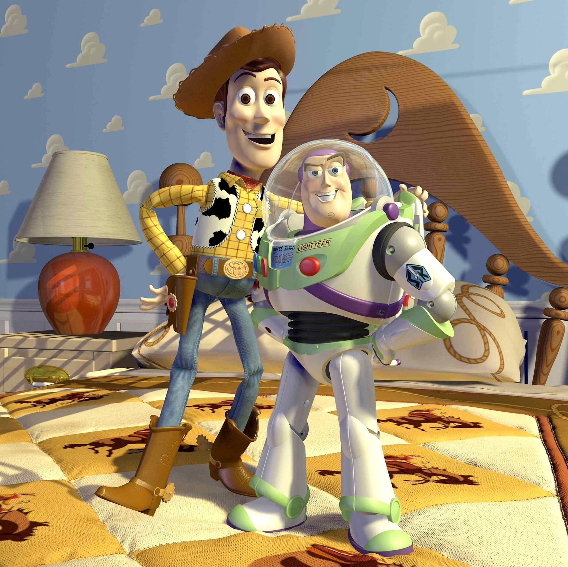 1920x1917 Download Woody And Buzz Andy's Room Wallpaper