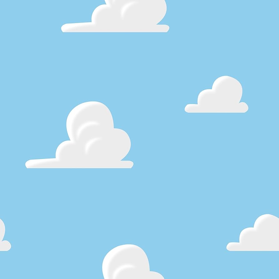 894x894 Disney Toy Story Cloud Blue Peel and Stick Wallpaper