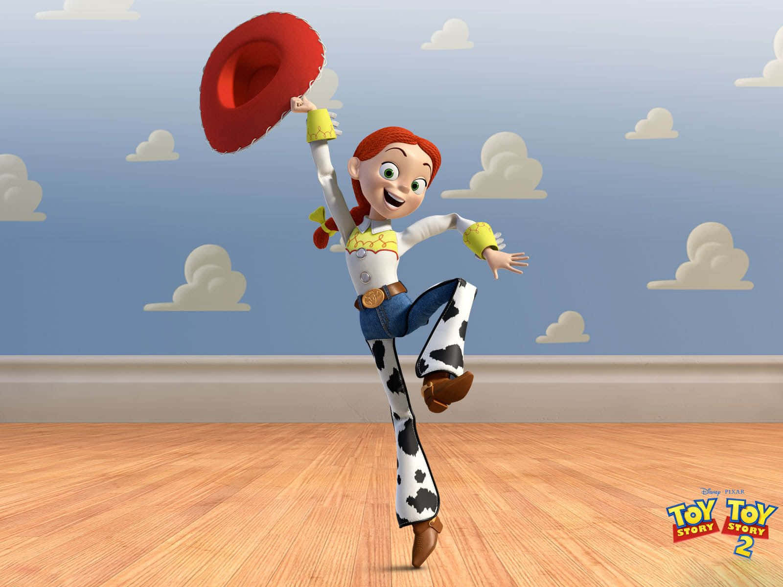 1600x1200 Download The iconic Toy Story Cloud wallpaper featuring Andy's bedroom sky