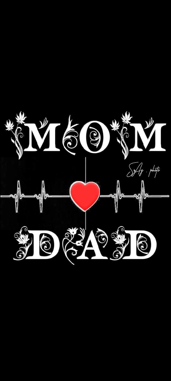 720x1600 Mom dad love wallpaper