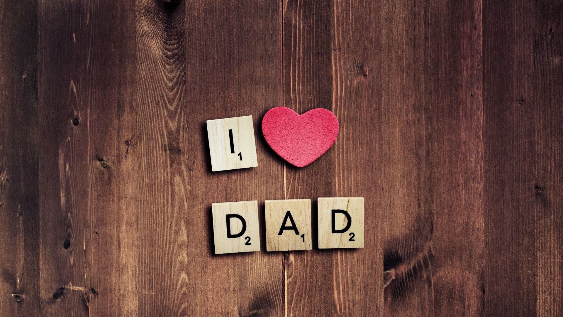 1920x1080 I Love Dad Words On Wood HD Mom Dad Wallpaper
